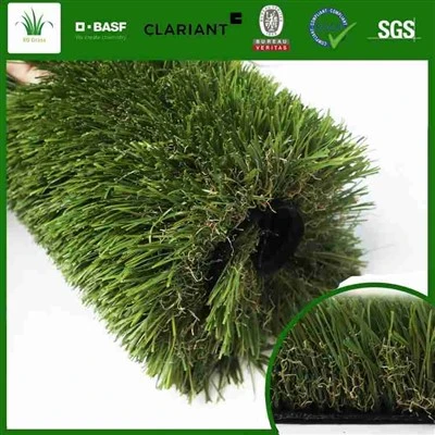 Lansekap Halaman Depan Dengan Rumput Buatan
